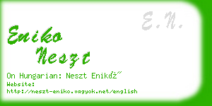 eniko neszt business card